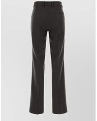 PT Torino - Jodie Wool Pinstripe Tailored High Waist Pants - Lyst