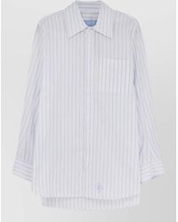 The Seafarer - Tara Striped Cotton Long Sleeve Shirt - Lyst