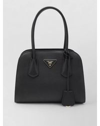 Prada - Shoulder Bag Metal Hardware Structured Shape Handles - Lyst