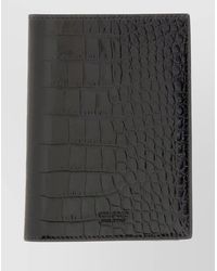 Tom Ford - Crocodile Embossed Bi-Fold Wallet And Cardholder - Lyst