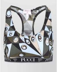 PUCCI - Printed Sports Bra Top - Lyst