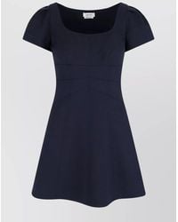 McQueen - Wool And Silk Mini Dress - Lyst