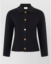 Saint Laurent - Wool Polo Cardigan - Lyst
