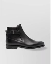 Church's - Round Toe Leather Ankle Boots With Buckle Detail - Lyst