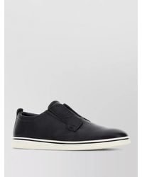 Ferragamo - Leather Slip-On Sneakers - Lyst