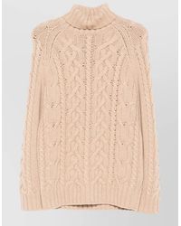 Brunello Cucinelli - Cashmere Roll Neck Cable Knit Sweater - Lyst