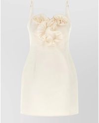 Magda Butrym - Cotton Ruffled Sweetheart Neck Mini Dress - Lyst