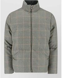 Thom Browne - Casual High Collar Jacket Striped Quilting - Lyst