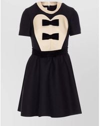Valentino Garavani - Solid Dress With Bow Detail And Heart-Shaped Design - Lyst