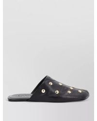 Chloé - Rita Flat Mules Square Toe Studs - Lyst