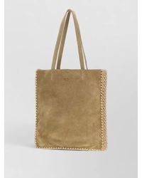 Prada - Suede Shopping Tote Bag Large Size - Lyst