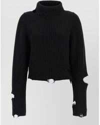 Haikure - Lover Knit High Neck Distressed Sweater - Lyst
