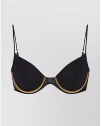 Elisabetta Franchi - Underwire Bra With Sheer Panels And Trim - Lyst