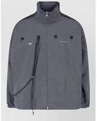 adidas - High Collar Sweatshirt Drawstring Elastic Cuffs Pocket - Lyst