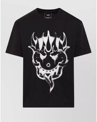 Y-3 - Cotton Crew Neck Graphic Print T-Shirt - Lyst