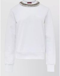 Gucci - Cotton Jeweled Long-Sleeve Sweatshirt - Lyst
