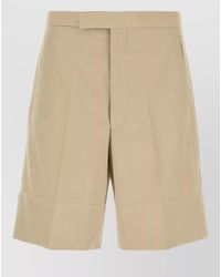 Prada - Cotton Bermuda Shorts Pleats Belt Loops Pockets - Lyst