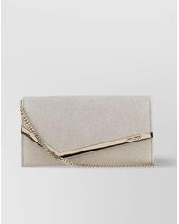 Jimmy Choo - Emmie Leather Clutch Bag - Lyst