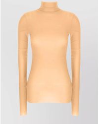 Jil Sander - Silk Turtleneck Top - Lyst