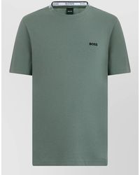 BOSS - Cotton Short Sleeve Crew Neck Polo Shirt - Lyst