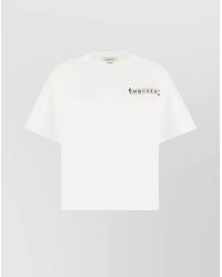 McQueen - Cotton Logo Print Crewneck T-Shirt - Lyst