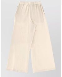 Alysi - Tailored Wide Leg Pants Light Design - Lyst