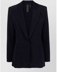 Norma Kamali - Single Breasted Tailored Jacket Peak Lapels - Lyst