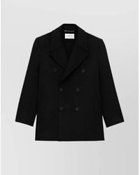 Saint Laurent - Wool Oversized Double-Breasted Coat - Lyst