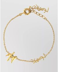Saint Laurent - Brass Chain Bracelet - Lyst