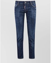 DSquared² - Denim Distressed Straight-Leg Slim-Fit Jeans - Lyst