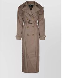 Balmain - Waist Belted Double-Breasted Trench Coat - Lyst