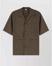 Aspesi - Ago Cotton Blend Shirt Notched Collar - Lyst