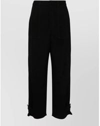 Loewe - Linen Cargo Trousers Tapered Leg Design - Lyst