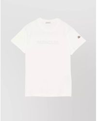 Moncler - Cotton Crew Neck Logo T-Shirt - Lyst