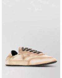 Prada - Nappa Leather Lace Up Low Sneakers - Lyst