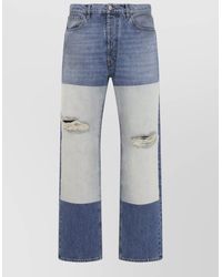 Maison Margiela - Denim Distressed Straight-Leg Jeans - Lyst