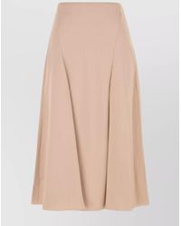 Fendi - Long Silk Skirt A-Line Silhouette - Lyst
