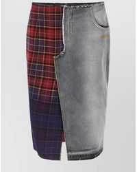 Off-White c/o Virgil Abloh - Cotton Asymmetric Patchwork Skirt - Lyst