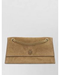 Tory Burch - Suede Chain Strap Crossbody Bag Hardware - Lyst