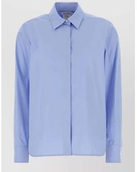 Max Mara - Poplin Maroso Shirt Button Collar Cuffs - Lyst