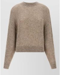 Brunello Cucinelli - Diamante Sequin Cropped Crew Neck Sweater - Lyst