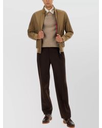Baracuta - Cotton Blend Lightweight Zip Harrington Jacket - Lyst
