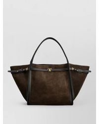 Tod's - Tim Medium Shopping Shoulder Bag Suede - Lyst