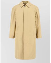 Burberry - Cotton Long Single-Breasted Coat - Lyst