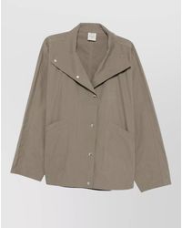 TOTEME - Cotton Blend Parachute Jacket High Collar - Lyst