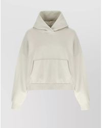 Entire studios - Hooded Cotton Sweater With Dropped Shoulders - Lyst