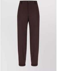 Dolce & Gabbana - Wool Trousers With Back Pockets And Front Pleats - Lyst