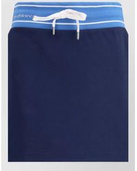 CASABLANCA - Drawstring Mini Skirt Contrast Piping Panels - Lyst