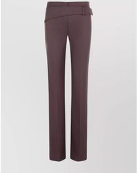 Sportmax - Asymmetric Belt Slim Straight Trousers - Lyst