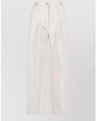 Aspesi - Straight Pants Belt Loops Pleated Front - Lyst